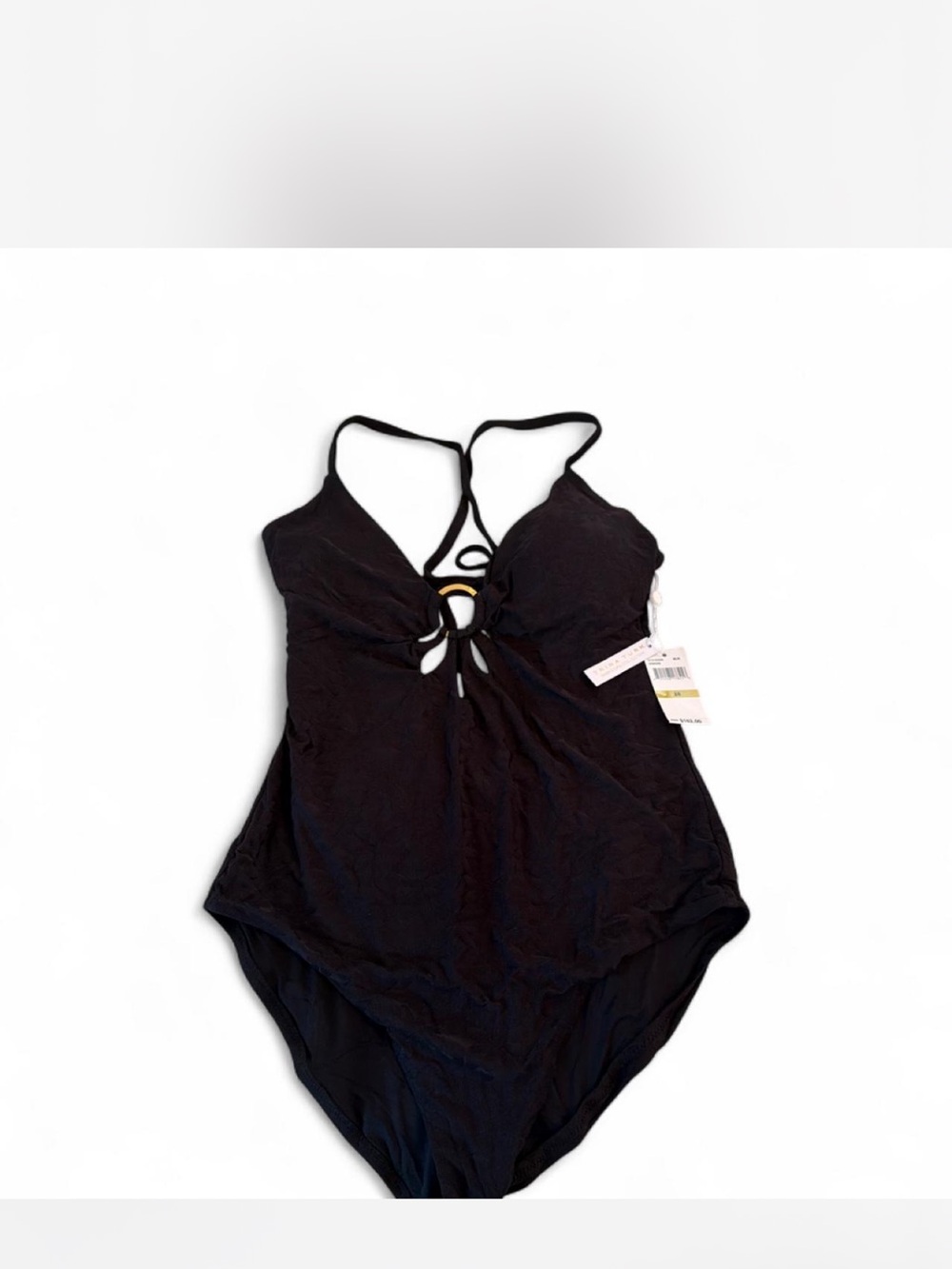 Trina Turk Black  One-Piece Swimsuit with Ring Accent